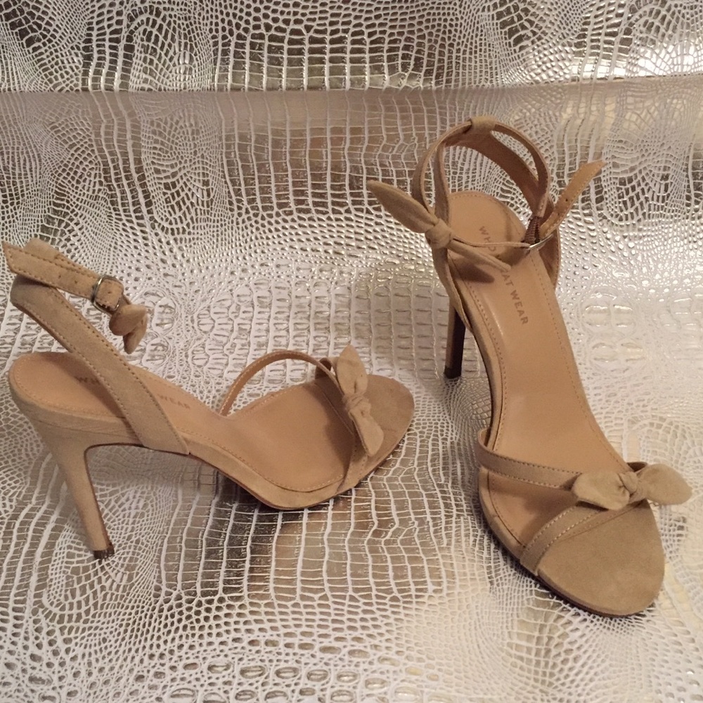 *Never Worn* Bow one-strap ankle heels
